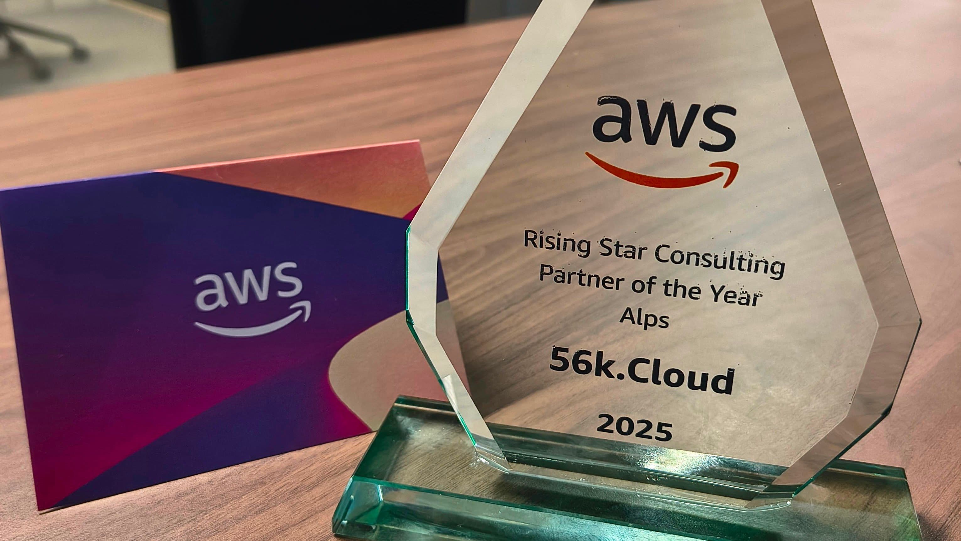 56k.Cloud achieve Partner of the Year - Rising Star