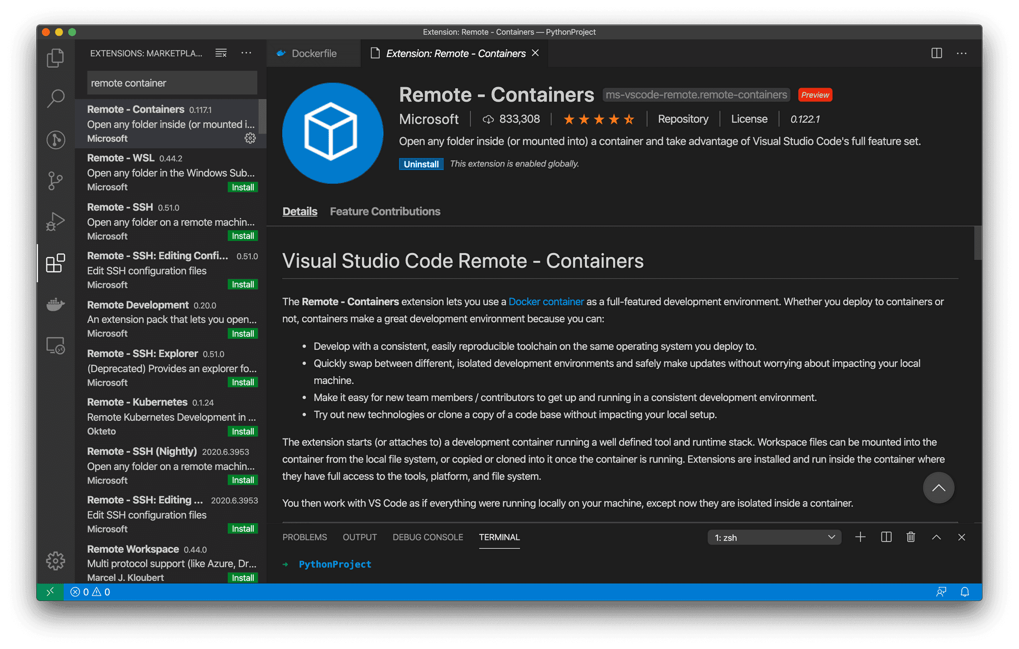 How to Develop inside a Container using Visual Studio Code Remote Containers